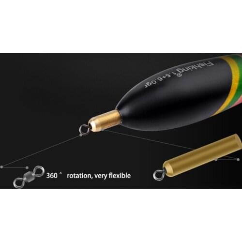 448D 5 Pieces/Pack Fishing Floats Balsa Wood Floats Spring Slip Bobbers with Round Lead Stick for Fishing Tackle