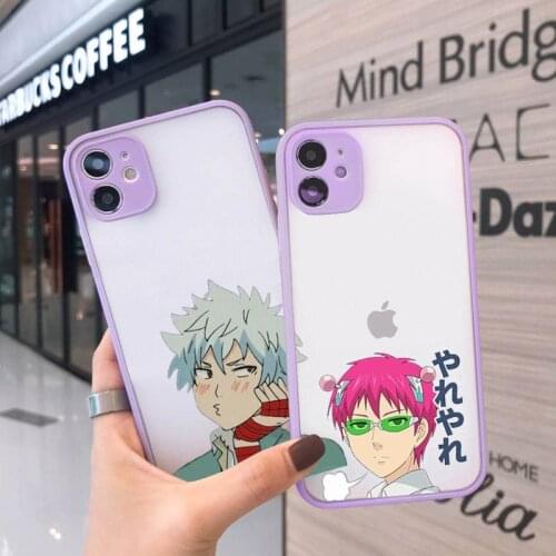 Anime The Disastrous Life of Saiki K Clear Phone Case matte transparent For iphone 7 8 11 12 plus mini x xs xr pro max cover