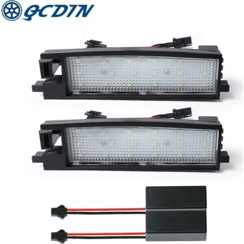 QCDIN LED License Plate Lamp 12V 6000K For TOYOTA Spade NZE18 ZRE18 Auris ACA3 ACE ALA3 GSA3 ZSA3 Automotive Parts Signal Light