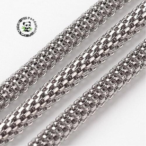 316 Stainless Steel Network Chains, Stainless Steel Color, Mesh Chains 3mm width ,10m /Lot