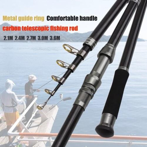 2.1-3.6M Long shot pole for Fresh Salt Water pole Telescopic Fishing Rod Travel Trout Spinning Rod Rocky sea pole 20-150g