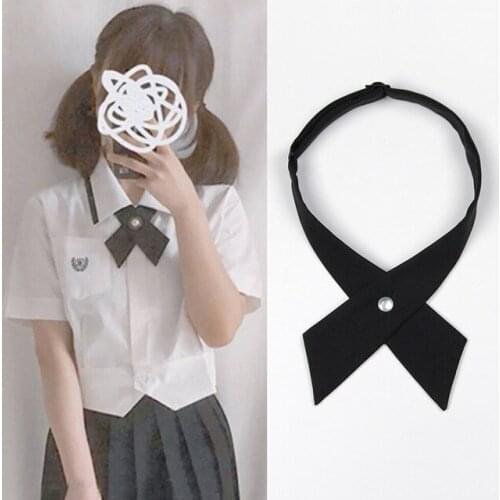 [cross knot] cross bow tie girls JK uniform flower Korean version British professional wear bow decoration