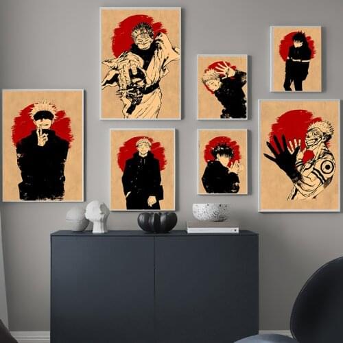 WTQ One Piece Poster Canvas Painting Jujutsu Kaisen Poster Retro Poster Wall Decor Wall Art Picture Room Decor Home Decor
