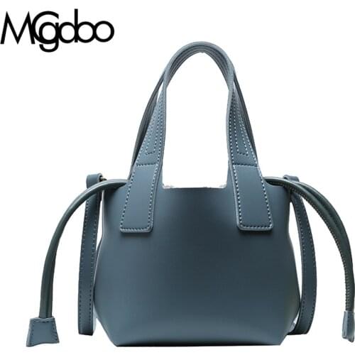 Mgcdoo Fashion Drawstring Handbags Women Luxury Shoulder Bag Casual Simple Crossbody Bag Soft PU Leather Small Bucket Bag