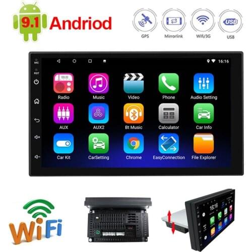 1 Din Android 9.1 Universal Car Radio GPS Multimedia Video Player 7" Touch Screen Auto audio Car Stereo Bluetooth Mirrorlink USB