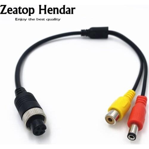 10Pcs 4Pin Aviation Head Male / Female to RCA Female + DC Male Extension Cable Adapter Converter for CCTV Camera Security DVR
