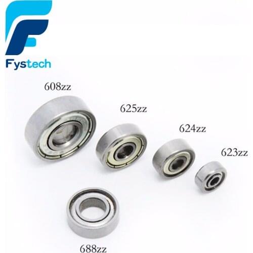 10pcs/lot 608zz 623zz 624zz 625zz 635zz 626zz 688zz Miniature Deep Groove Ball Radial Ball Bearings for 3D Printer
