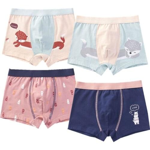 4Pc/lot Baby Boys Panties Cotton Underwear Boxers Underpants for Kid Childrens Underwear Clothing Kids Underwear 3-12Y