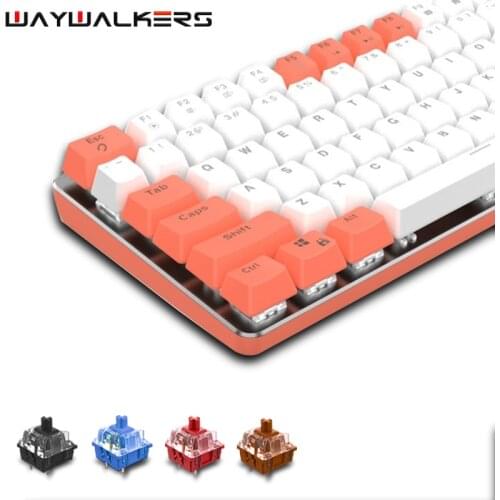 English/Russian Original Mini K2 Gaming Mechanical Keyboard LED Backlight 82 Key USB Wired Keyboard For PC Computer Laptop Gamer