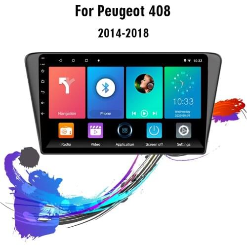 Easteregs 2 Din Android Car Radio For Peugeot 408 2014-2018 WIFI GPS Navigation FM Bluetooth Car Multimedia Player Head Unit