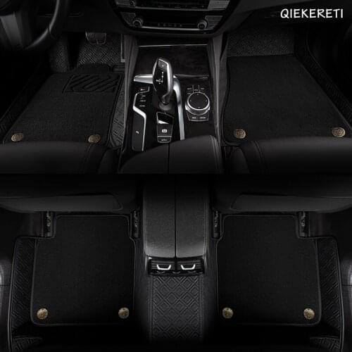 QIEKERETI Custom car floor mats for Audi A4 A5 A6 SQ5 RS4 RS6 RS7 RS5 A8 A7 Q3 Q5 Q7 S3 S5 S6 S7 S8 R8 TT A1 A3 car foot styling