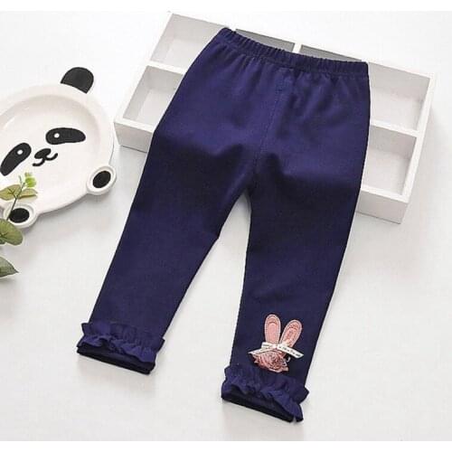 New Toddler Baby Girls Kids Skinny Pants Warm Leggings Girl Rabbit Bowknot Stretchy Pants Trousers 0-4T
