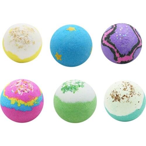 Bath Ball Bomb Explosion Bathing Ball Bubble Natural Sea Salt Bath Ball With Dried Flower Deep Sea Salt Body Essential Oil