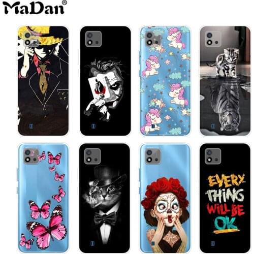 For OPPO Realme C20 C11 2021 Case Protective Back Clear TPU Soft Cover Realme C11 2021 Phone Casing Realme C20 Funda Coque