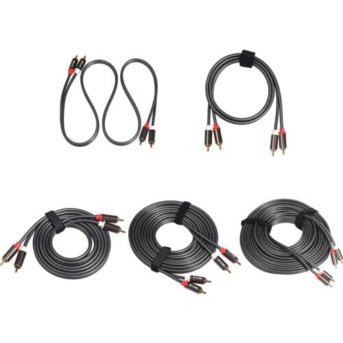 2RCA to 2RCA Male to Male Audio Video Cable Stereo Adapter Cord Wire for PC DVD Reducing Loss in Signal Transmission