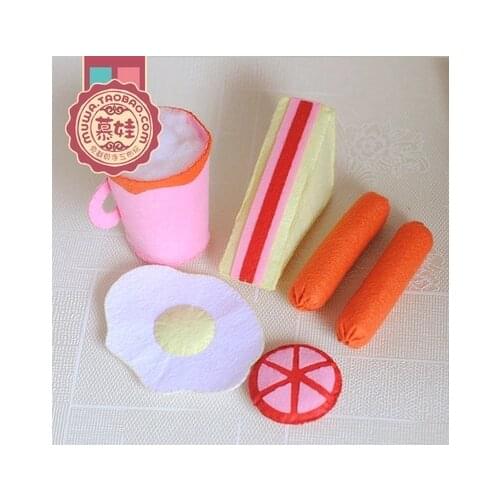 Sausage fried egg sandwich Fabric Felt kit Non-woven cloth Craft DIY Sewing set Felt Handwork Material DIY needlework supplies
