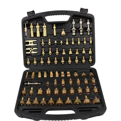 Auto Air Conditioning Leak Test Kit Detection Tool Adaptere Set 77Pcs Y