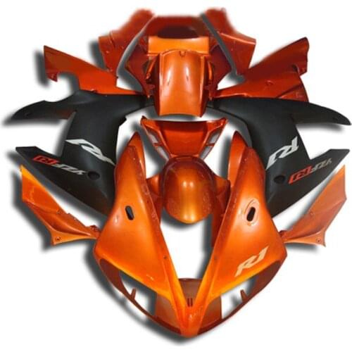 Motorcycle Fairing kit for YAMAHA YZFR1 02 03 YZF R1 2002 2003 YZF1000 yzfr1 02 03 ABS orange black Fairings set+7gifts YE16