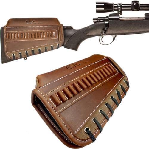 Tactical Hunting Gun Accessories Shotgun Buttstock Leather Cheek Rest Riser Pad Protector Rifle Cartridges Holder For Shooting