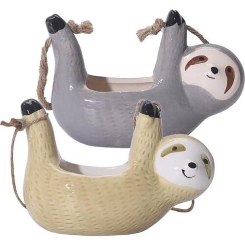 Cute Succulent Planter Sloth Animal Air Plants Plant Pot for Indoor Outdoor