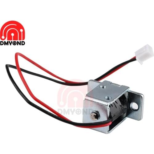 DC 12V 0.5A Mini Electric Magnetic Cabinet Bolt Push-Pull Lock Release Assembly Solenoid Access Control Electromagnetic Lock