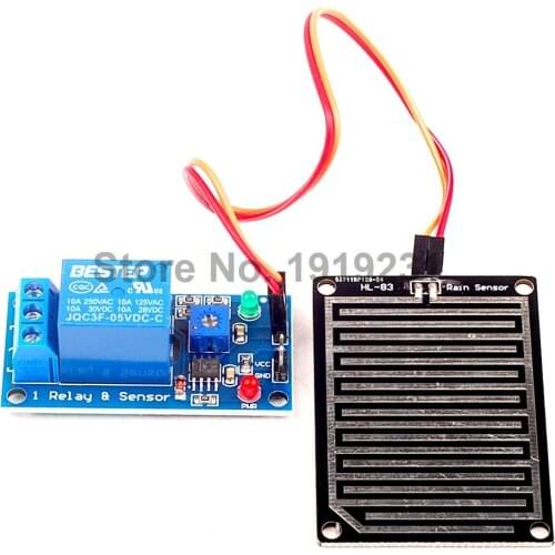 5V Raindrops Controller Module Rain Sensor Relay Module For Arduino Foliar Moisture M35 Monitor Weather