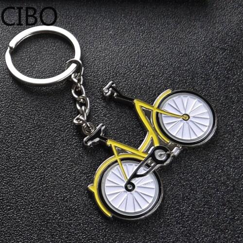 2019 New YELLOW COLOR MOBILE BIKE BICYCLE KEYCHAIN KEYRING KEY CHAIN RING Men Keychain Purse Bag Decor Pendant