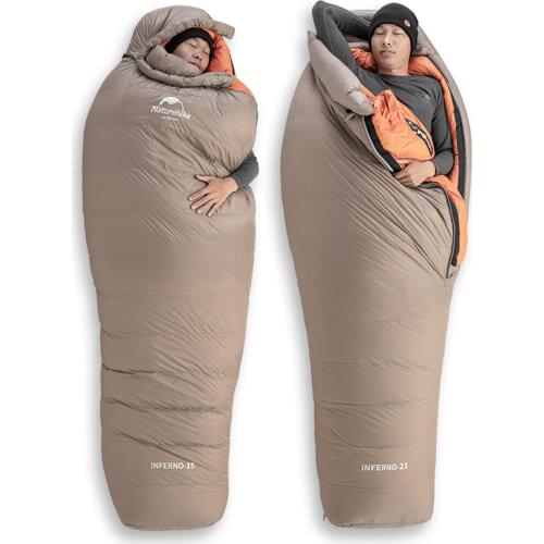 Naturehike New Arrivals Professional -21 Degree Warm Kepping 750FP Goose Down Mummy Sleeping Bag for Winter Outdoor Camping
