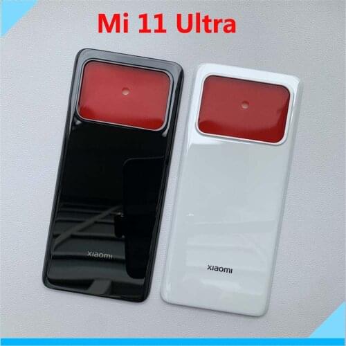 Original New For Xiaomi Mi 11 Ultra Glass Back Battery Cover Battery Housing For Xiaomi 11 Ultra Back Cover+3M Adhensive Sticker