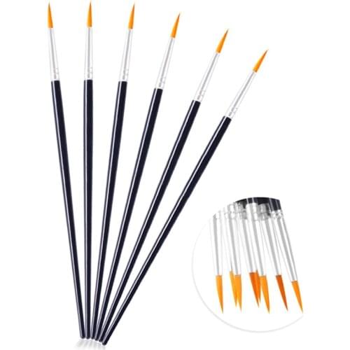 10pcs Makeup Drawing Pen Brush Fine Hand Painted Thin Hook Line Pen Nylon Brush Acrylic Painting Pen Art Supplies