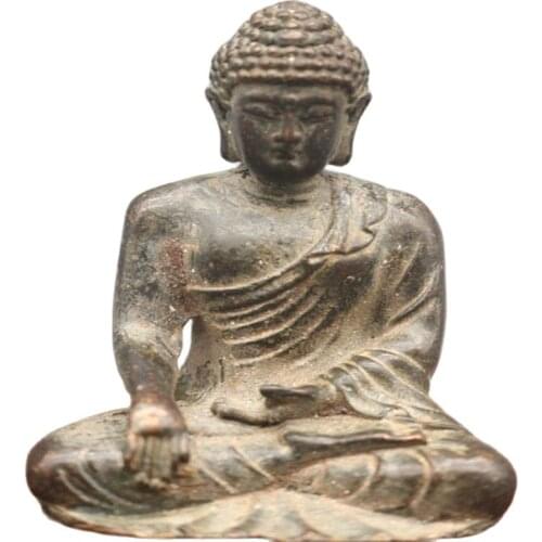 Collect copper Buddha statues, Sakyamuni ornaments, sitting statues and small Shami Buddha ornaments