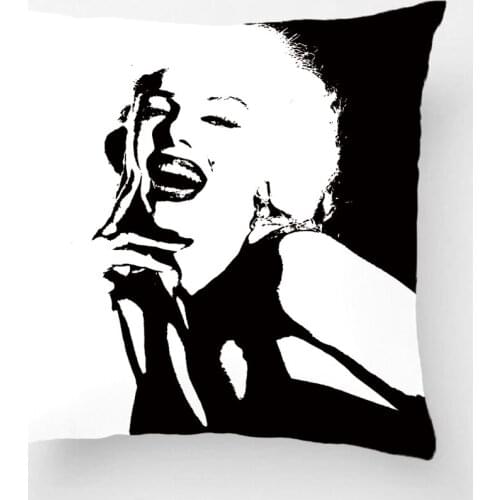 Smiling Beauty Printing Throw Pillowcase Decorative Cushion Cover Monroe Pillowcase Perfect Gift By Lvsure For Car Sofa Seat