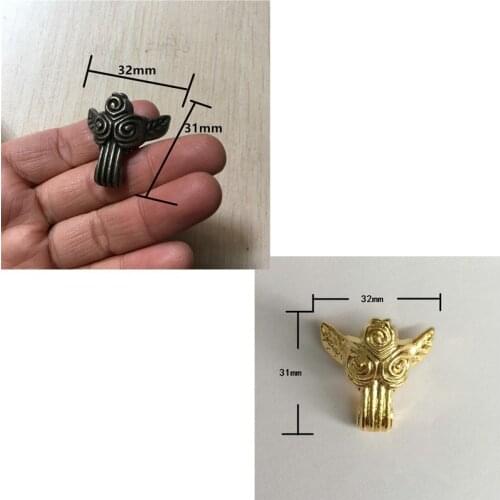 Vintage Alloy Beast Foot,Decoration Legs,Rose Flower Leg,Antique Wooden Box Cover,Cabinet Corner,31*32mm,20Pcs