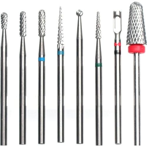 1PC Tungsten Carbide Milling Cutter Burrs Nail Drill Bits Machine Nail Cutter Nail File Manicure Machine Nail Art Accessories