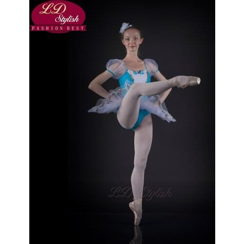 20pcs Professional Childrens Adult Ballet Russian Dance Wedding Flower Girl LD Stylish Princess Skirt Clip Walnut Tutu Dresses