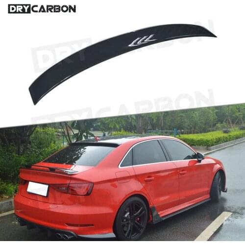Carbon Fiber / FRP Rear Spoiler for Audi A3 S3 RS3 2014 -2018 Boot GT Racing Trim Wings Car Styling