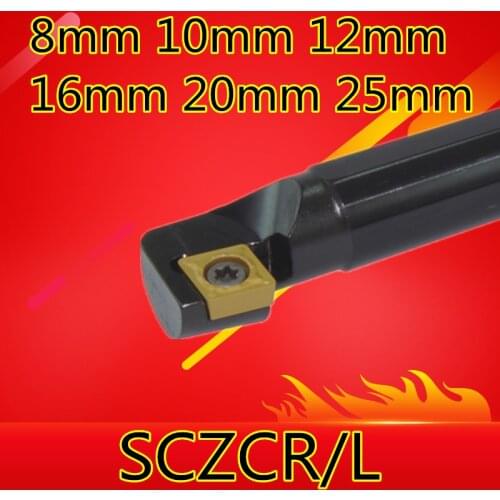 1PCS 8mm 10mm 12mm 16mm 20mm 25mm SCZCR06 SCZCR09 SCZCR12 SCZCL06/09/12 the Right/Left Hand CNC Turning tools