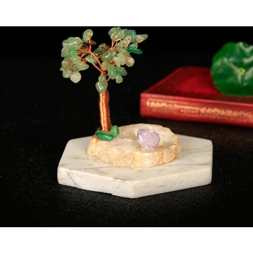 1PC Natural crystal fluorspar gravel tree Copper wire winding home mineral nordic shelf home decoracion hogar party gift