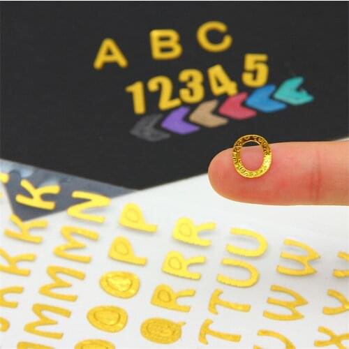 1Pcs/Secret Golden Numbers Letters Sticker DIY Sticker Car Motorcycle Luggage Laptop Bike Scooter Toys Halloween Easter