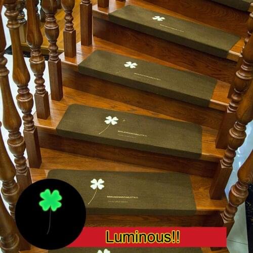 1PCS Luminous Soft Variety Pattern Self-adhesive Non-slip Water Absorption Protector Rug for Living Room Stair Carpet Mat