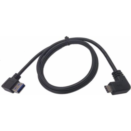 10pcs x Right Angle USB 3.0 Male to USB3.1 Type-C Male Left & Right Angle USB Data Sync & Charge Cable 1 meter