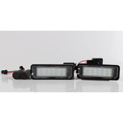 2x Led Number License Plate Light Kit Canbus Error Free for MK5 GTI MK6 MK7 Golf 5 Glof 6 Golf 7 White Car-Styling Auto Light