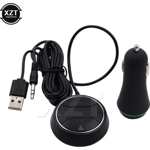 3.5mm Bluetooth 4.0 HandsFree Stereo Car NFC AUX Kit Music Aux Speakerphone Car Kit with 3.1A Dual USB Car Charger