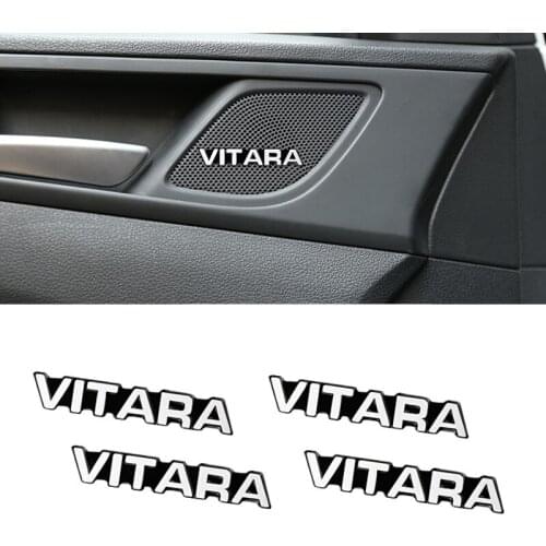 4pcs car audio decorate 3D Aluminum Badge Emblem Sticker For Suzuki Vitara 2015 2016 2017 2018 2019 Car Styling