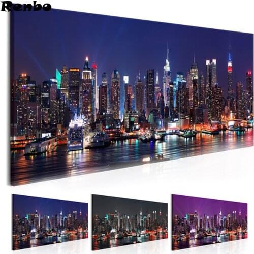 DIY NEW YORK Night Diamond Painting,5D Full Square Round Diamond Embroidery City Night View Cross Stitch,almaznaya,home decor
