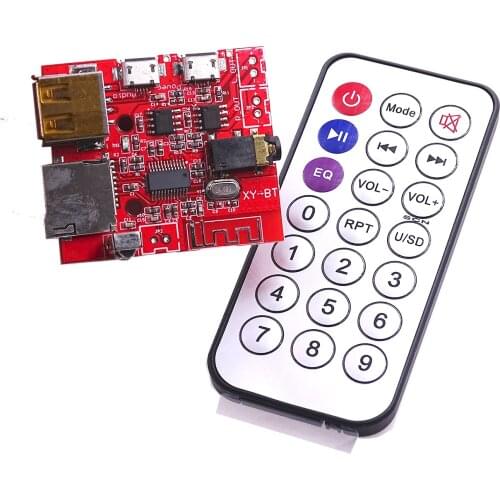 3W Car Bluetooth 4.1 MP3 WAV Decoding Board Speaker Amplifier Audio Receiver Module Support USB/TF/U-DISK/IR Remote Control