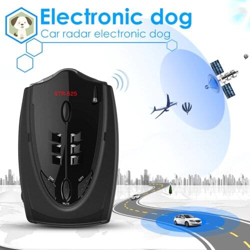 STR-525 Car Radar Detector English Russian Thai Speed Alert Warning X K Anti radar Vehicle Speed Alarm Systems & Radar Detectors