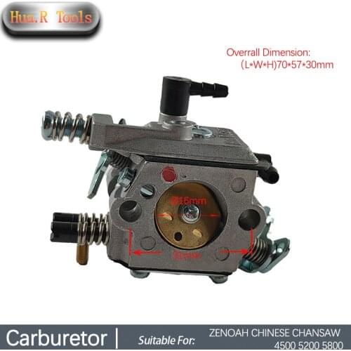 Gasoline Carburetor Replacement For KOMATSU ZENOAH Chinese Chainsaw 4500 5200 5800 Multi Tool Lawn Mower