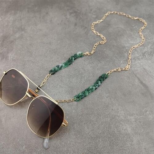 2020 Fashion Acrylic Reading Glasses Hanging Neck Chain Sunglasses Chain lanyard 12 Colors Glasses Chain eyeglasses strap Summer