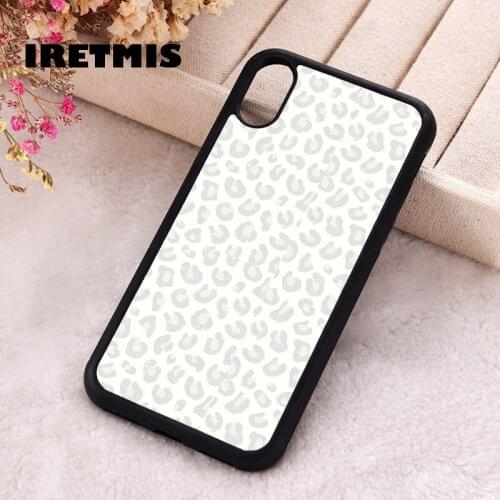 Iretmis 5 5S SE 2020 Phone Cover Case for iPhone 6 6S 7 8 Plus X Xs XR 11 12 Mini Pro Max Rubber Silicone Light Cheetah Print
